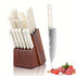 Full Tang Küchenmesser Set 14-teilig Hochkarbonstahl Block & Schärfer